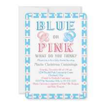 Groot openbaar Baby shower Genderonderzoek Uitnodi