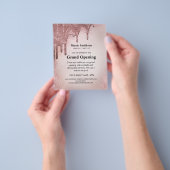 Groot openingsmake-upartist Roze Goud Glitters Gla Flyer (Hand)