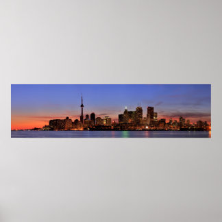 Groot Panorama van Toronto Canada Poster