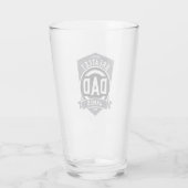 Groot pap ooit Modern Vaderdag cadeau Glas (Achterkant)