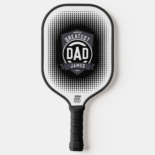 Groot pap ooit Modern Vaderdag cadeau Pickleball Paddle (Achterkant)