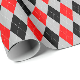 Groot papier voor rode, zwarte en grijze Argyle-ov