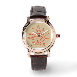 Groot Pentagram van Moses Seal Women's Watch Horloge
