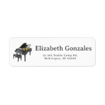 Groot Piano Elegante Watercolor Illustratie