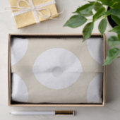 Groot poka Dots Pattern: Beige Tissuepapier (Geschenk)