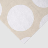 Groot poka Dots Pattern: Beige Tissuepapier (Detail)