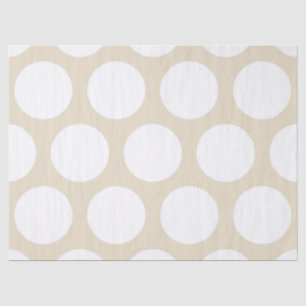 Groot poka Dots Pattern: Beige Tissuepapier
