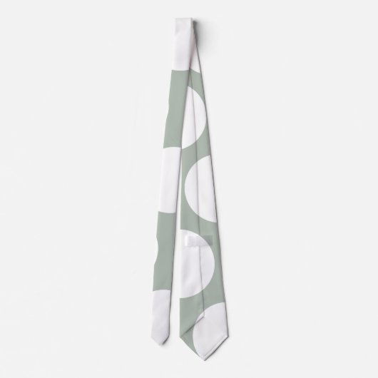Groot poka Dots Pattern: Neutraal groen Stropdas (Achterkant)