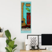 groot poster muziekstad (Thuiskantoor)