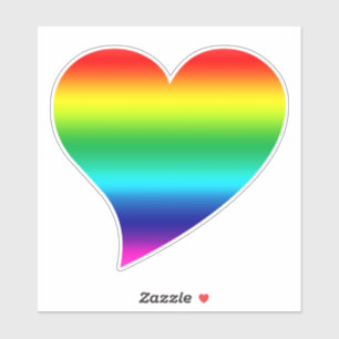 Groot Pride Heart lgbtq lgbt regenboogkleurpatroon Sticker
