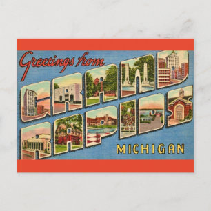 Groot Rapids Retro Ansichtkaart Briefkaart