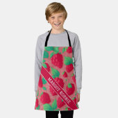 Groot Raspberry geometrisch kleurrijk patroon Schort (Gedragen)