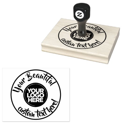 Groot rond logo cirkel tekstscript eyecatching 	rubberstempel (Gestempeld)