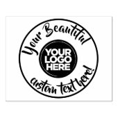 Groot rond logo cirkel tekstscript eyecatching 	rubberstempel (Afrduk)