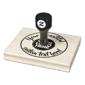 Groot rond logo cirkel tekstscript eyecatching 	rubberstempel (Stempel)