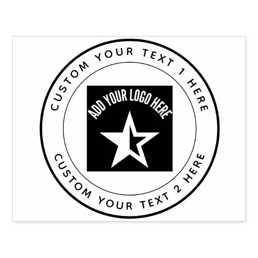 Groot Ronde Douane Uw Logo van het Bedrijf Rubberstempel (Afrduk)