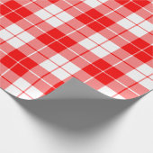 Groot Rood en Wit Patroonverlooppapier Cadeaupapier (Hoek)