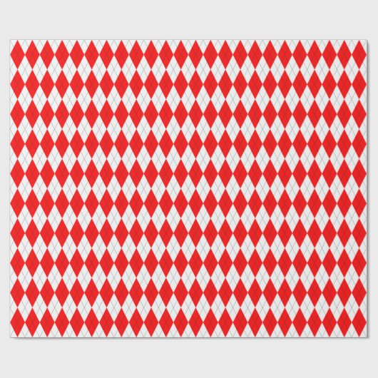 Groot rood en wit stijlpapier cadeaupapier (Vlak)
