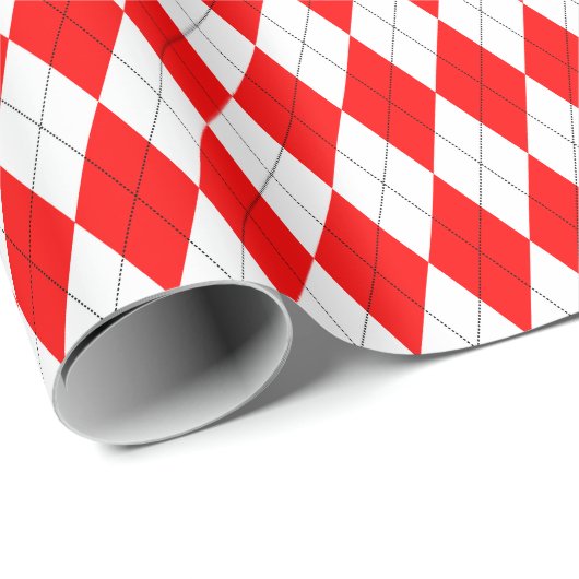 Groot rood en wit stijlpapier cadeaupapier (Rol Hoek)
