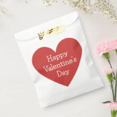 Groot rood hart aangepaste bericht bedankzakje (Gezegeld)