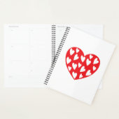 Groot rood hart met weinig hart planner (Display)