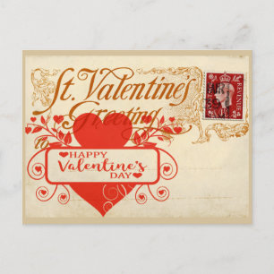 Groot Rood Hart Valentijn Briefkaart