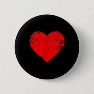 Groot Rood Hart Verdrietig Valentijnsdag Gift Top Ronde Button 5,7 Cm