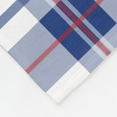 Groot, Rood, Wit & Blauw Plaid Fleece Deken (Hoek)