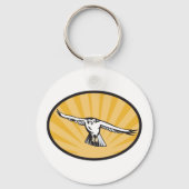 Groot Roofvalk Krachtige Roofvogel Sleutelhanger (Voorkant)