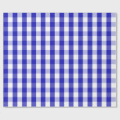 Groot Royal Blue- en White Gingham Wrapping Paper Cadeaupapier (Vlak)