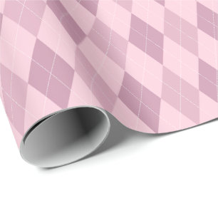 Groot roze argyle-cadeauverpakkings papier