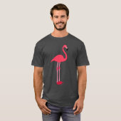 Groot roze Flamingo T-shirt (Voorkant volledig)