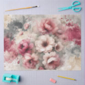 Groot roze  geïnspireerd bloemenweefselpapier tissuepapier (Craft)