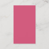 groot roze monogram visitekaartje (Achterkant)