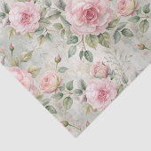 groot roze rozenpatroon tissuepapier (Detail)