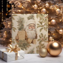 Groot Santa Retro Goud Verpakkingsdocument