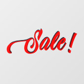 Groot Script SALE Sign Venster Cling Raamsticker (Vel)