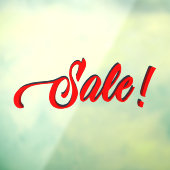 Groot Script SALE Sign Venster Cling Raamsticker (Vel 3)