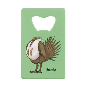 Groot sijs grouse vogel cartoon illustratie kredietkaart flessenopener