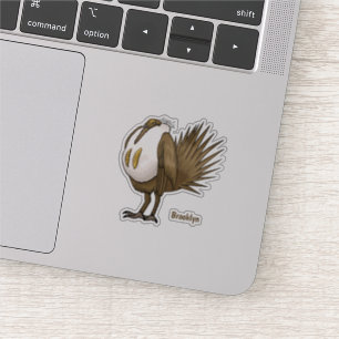 Groot sijs grouse vogel cartoon illustratie sticker