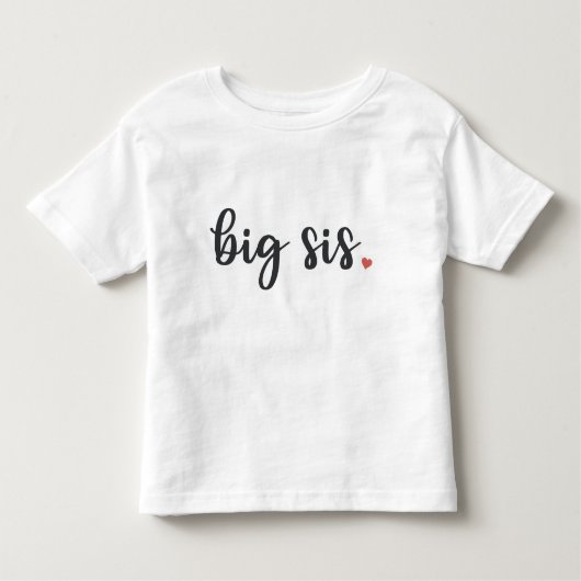 Groot Sis met hart Kinder Shirts (Voorkant)