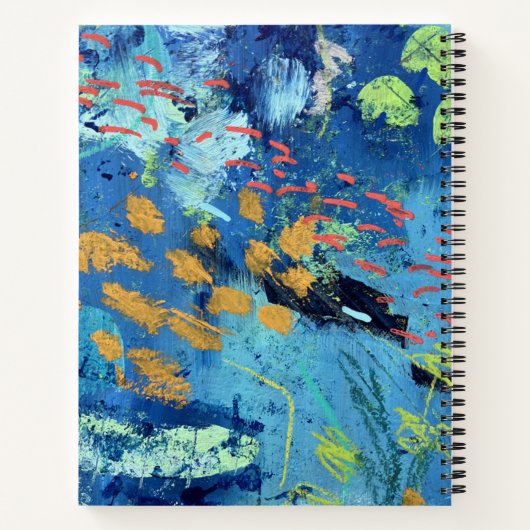 Groot spiraalvormig Notitieboek in Blackfish Desig (Achterkant)