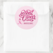 Groot Sticker-roze lint Ronde Sticker (Tas)