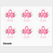 Groot Sticker-roze lint Ronde Sticker (Vel)