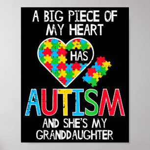 Groot stuk van mijn hart heeft autistische kleindo poster
