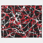 Groot tapelandje, modern, abstract, rood, zwart fleece deken (Voorkant (Horizontaal))