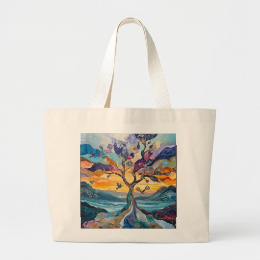 Groot Tas, overal, altijd en overal, boompje Grote Tote Bag (Voorkant)
