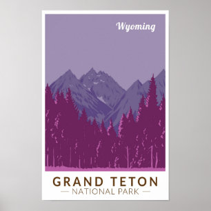 Groot Teton National Park Teton Range Reis Kunst Poster