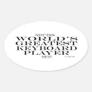 Groot toetsenbord speler, maar ovaal Sticker