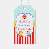 Groot Top Circus Carnaval Gift Label Cadeaulabel (Voorkant)